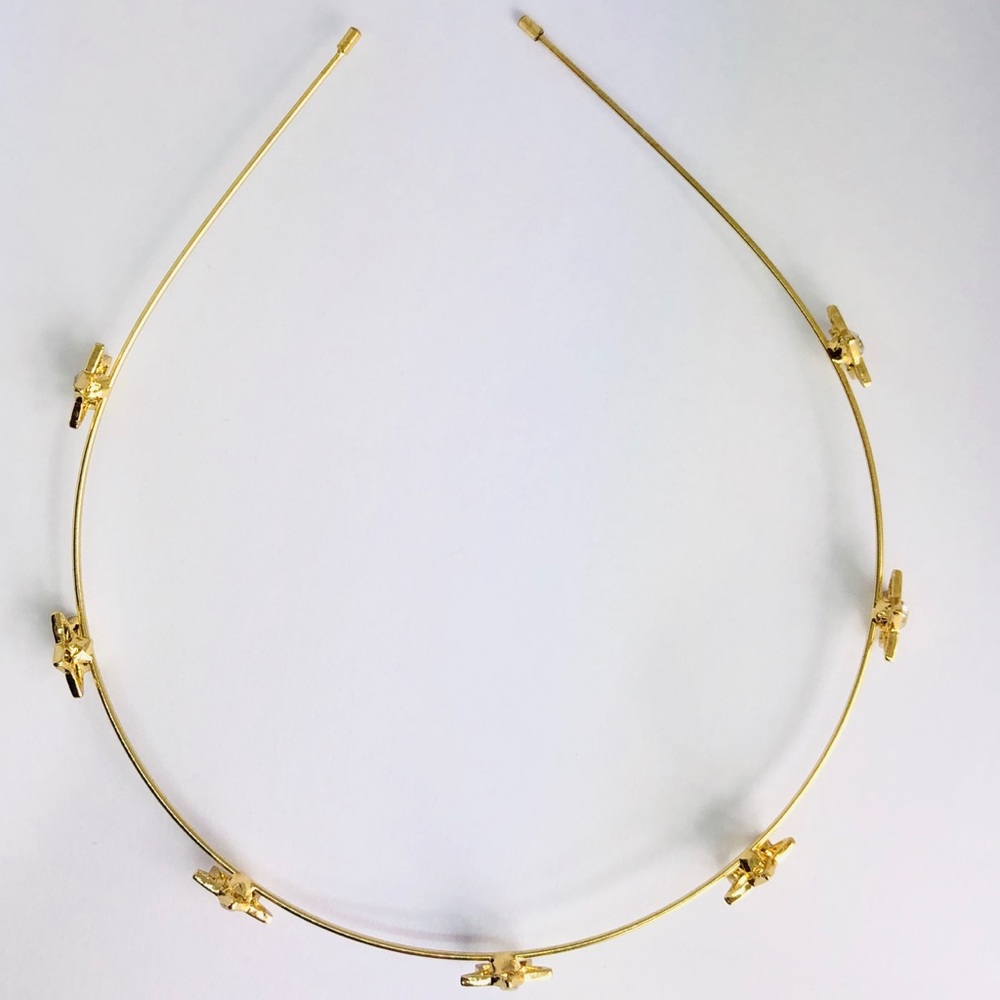 ❤️HP❤️New! Rhinestones Open Gold Stars Headband - Picture 6 of 6